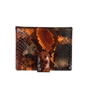 Vintage Bosca Genuine Python Snakeskin Wallet USA Made Y2K Mob Wife Luxury
